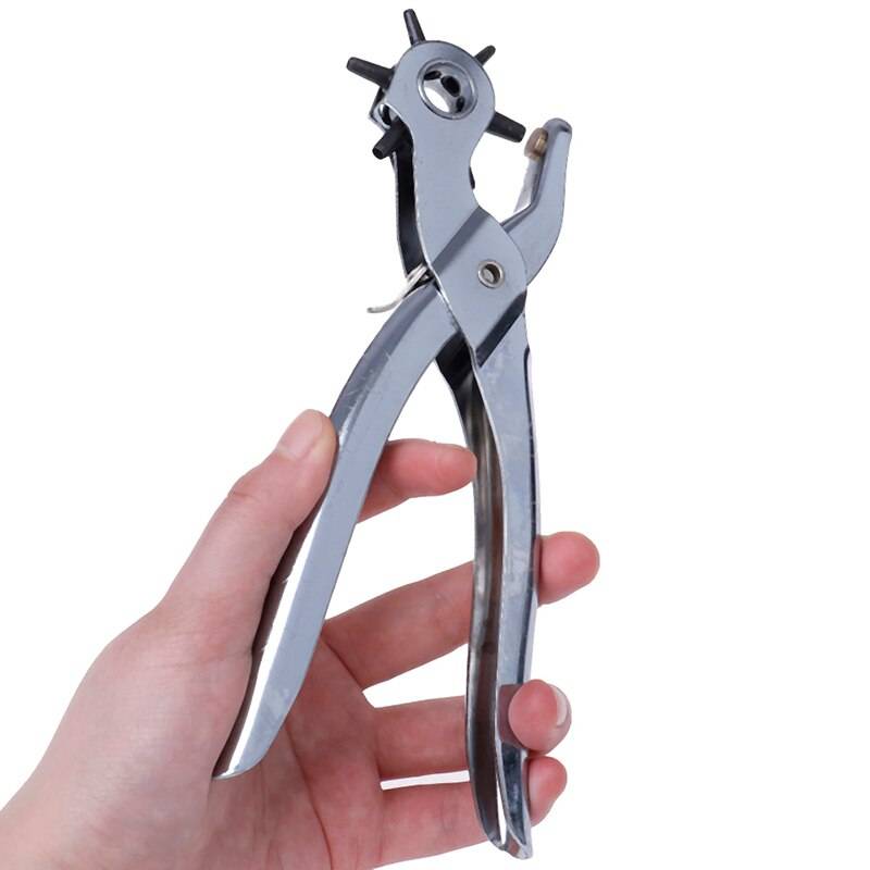 Klockband rem hushålls läderfärg läder bälte hålslag tång ögla puncher revolver symaskin väska setter verktyg