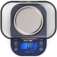 ACCUWEIGHT 255 digital labbvåg bärbar mini precision skala ficka smycken våg med bakgrundsbelysning LCD-skärm, tara och PCS-funktioner, 300 g, 0,01 steg elektronisk multifunktionell våg