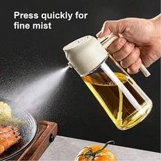 1st 16,5 oz oljeflaska för kök - 2 i 1 olivolja dispenser och oljespruta - 470 ml olivolja flaska - oljespruta för matlagning, restaurangkök, sallad, - Multifärgad (Multi-size)