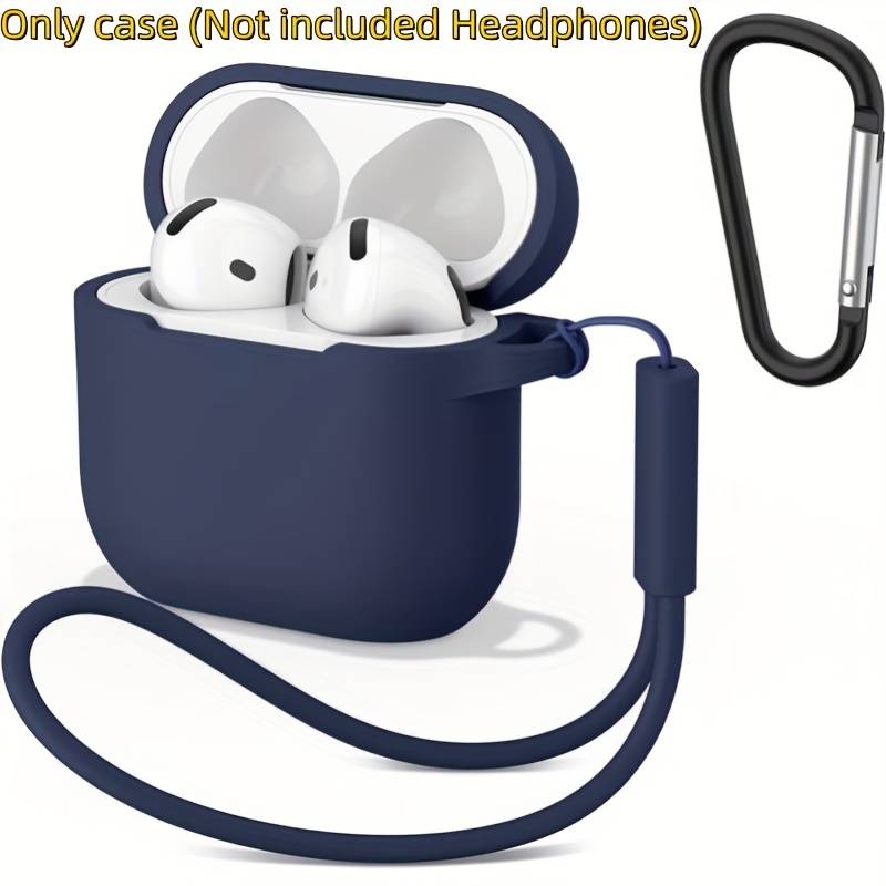 TEMU Kekoa For Airpods 4 Case Cover 2024 With Lanyard & Keychain, Soft Protective Case For Airpods , Full Protection