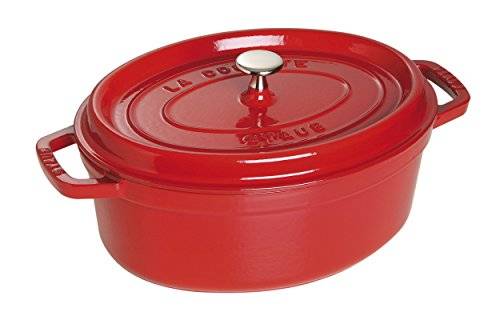 STAUB emaljerad gjutjärnsgryta/Cocotte, diameter: 27 cm, 3,2 l, Körsbärsröd