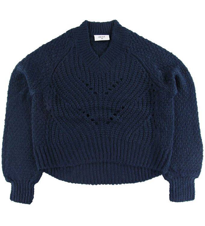 Grunt Tröja - Hedvig - Strikad - Night Blue - Grunt - 10 år (140) - Tröja