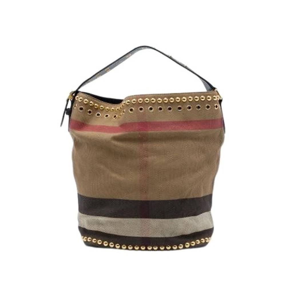 Burberry Vintage Pre-owned Canvas Bucket Bag - Vintage - Dame - Brun - ONE SIZE - Uld