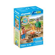 71513 - Playmobil - Grand-pere petite fille et feu de...