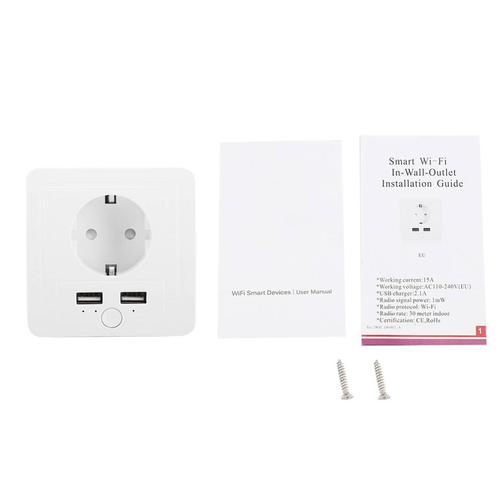 Hjemmeautomation, Matter Smart Plug til udvidet rækkevidde og problemfri integration, USB-hurtigopladning til dine enheder