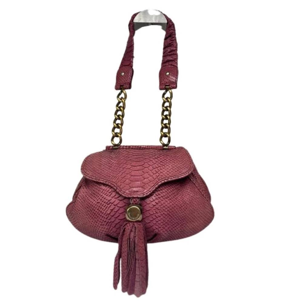 Armani Pre-owned Pre-owned Læder Håndtaske - Vintage - Dame - Lilla - ONE SIZE - Læder