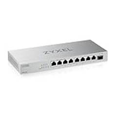 Zyxel 8-port 2,5 G Multi-Gig Ohanterad switch med 1 x 10G SFP+ | Bord- eller väggmontering [XMG-108]