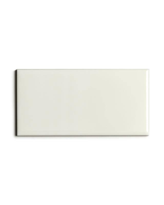 Flise, Victoria - 7,5 x 15 cm, elfenbenshvid, blank