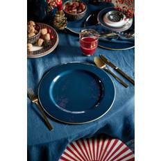 Plate Metal Dark Blue 32cm