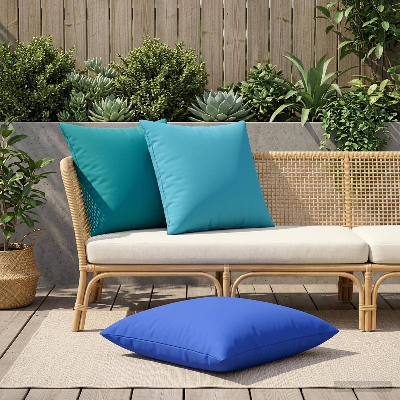 vidaXL Kuddöverdrag 2 pcs HEERLEN Kungsblå 65 x 65 cm Polyester