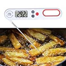 Digital Read Meat Thermometer, Collapsible Food BBQ Grill Cooking Temperature Meter, Waterproof Kitchen Probe Thermometer for Baking Frying Smokin Frying (Vit)
