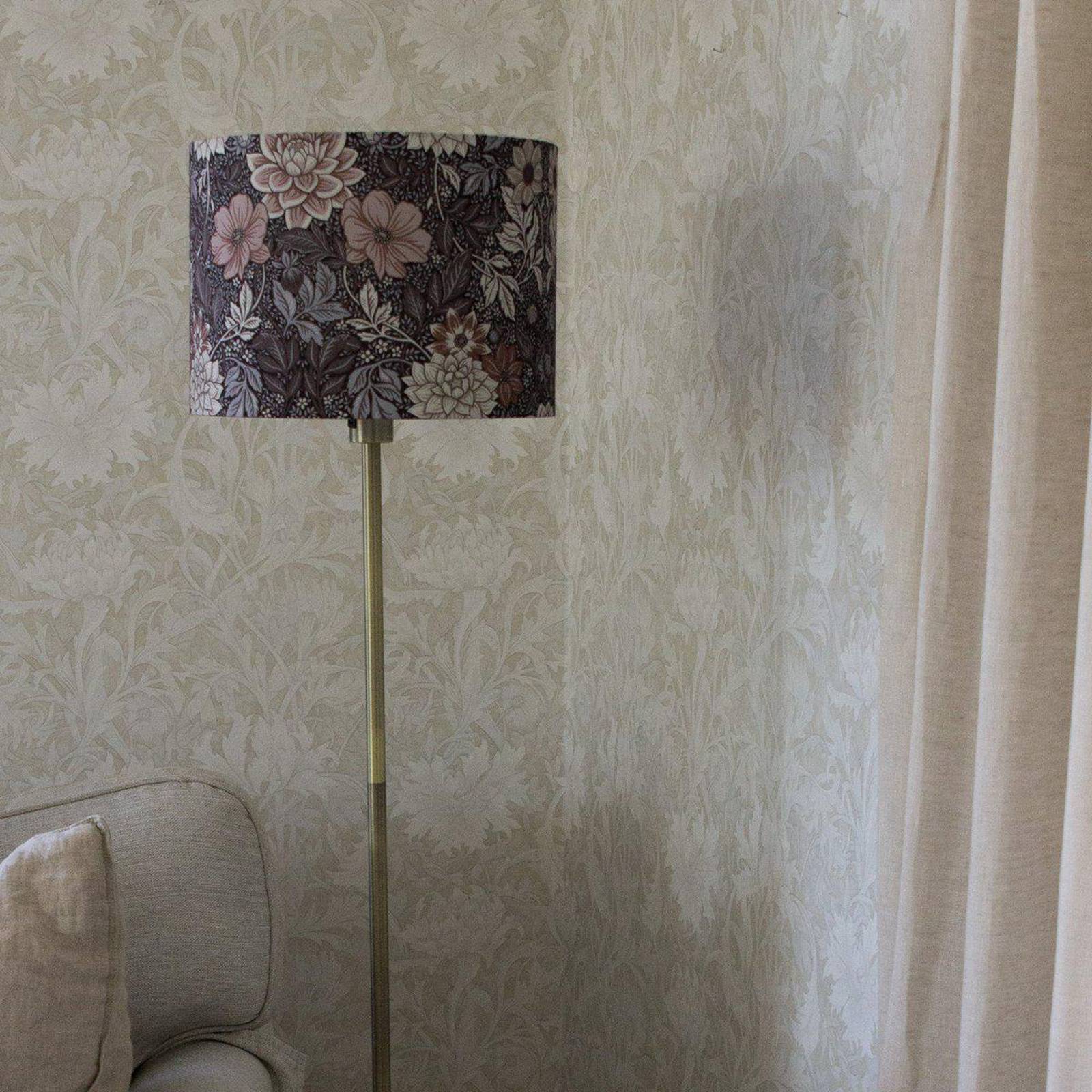 PR Home Golvlampa Amy, Brun / rost, Vardagsrum / matsal, Textil / tyger / siden, Golvlampa