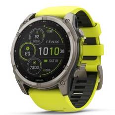 Garmin fenix 8 - 51mm, Solar, Sapphire, Titanium/Yellow Amp