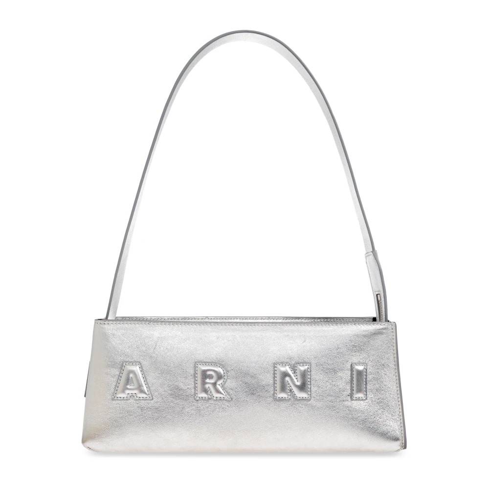 Marni Logo Bag - Tasker - Dame - Grå - ONE SIZE - Uld