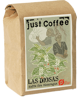 Nicaragua kaffe ekologiskt (Just Coffee) - 500 g. Jord för kolvkanna (Grovslipad)