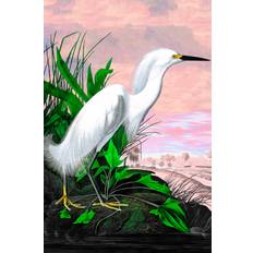 The Dybdahl Co. - Affisch Snowy Heron Remixed - Vit