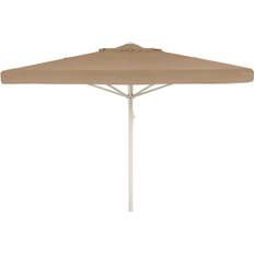 Kæmpeparasol v. 2 - 4x4m m/frisekant 280gr/m2 Polyester dug - Beige