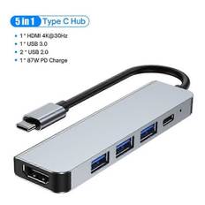 USB C HUB 4K 30Hz Type C til HDMI-kompatibel PD 87W USB Splitter USB Adapter Til Macbook Air Pro USB3.0 HUB TF SD Multi Converter LGL
