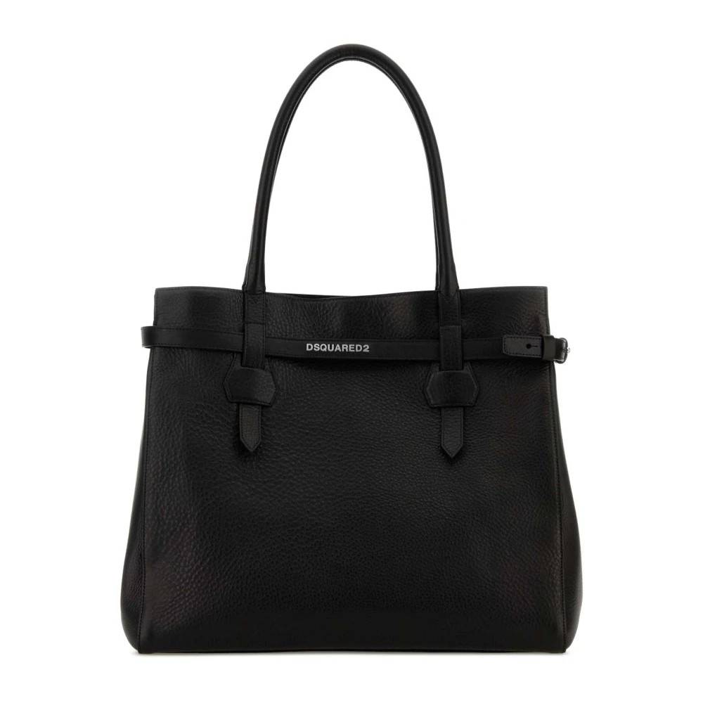 Dsquared2 Twin Shopping Bag - Tasker - Dame - Sort - ONE SIZE - Bomuld