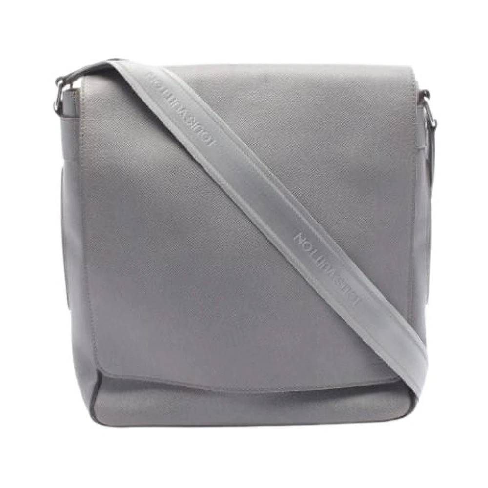 Louis Vuitton Vintage Pre-owned Vintage Taiga Skuldertaske - Vintage - Herre - Grå - ONE SIZE - Uld