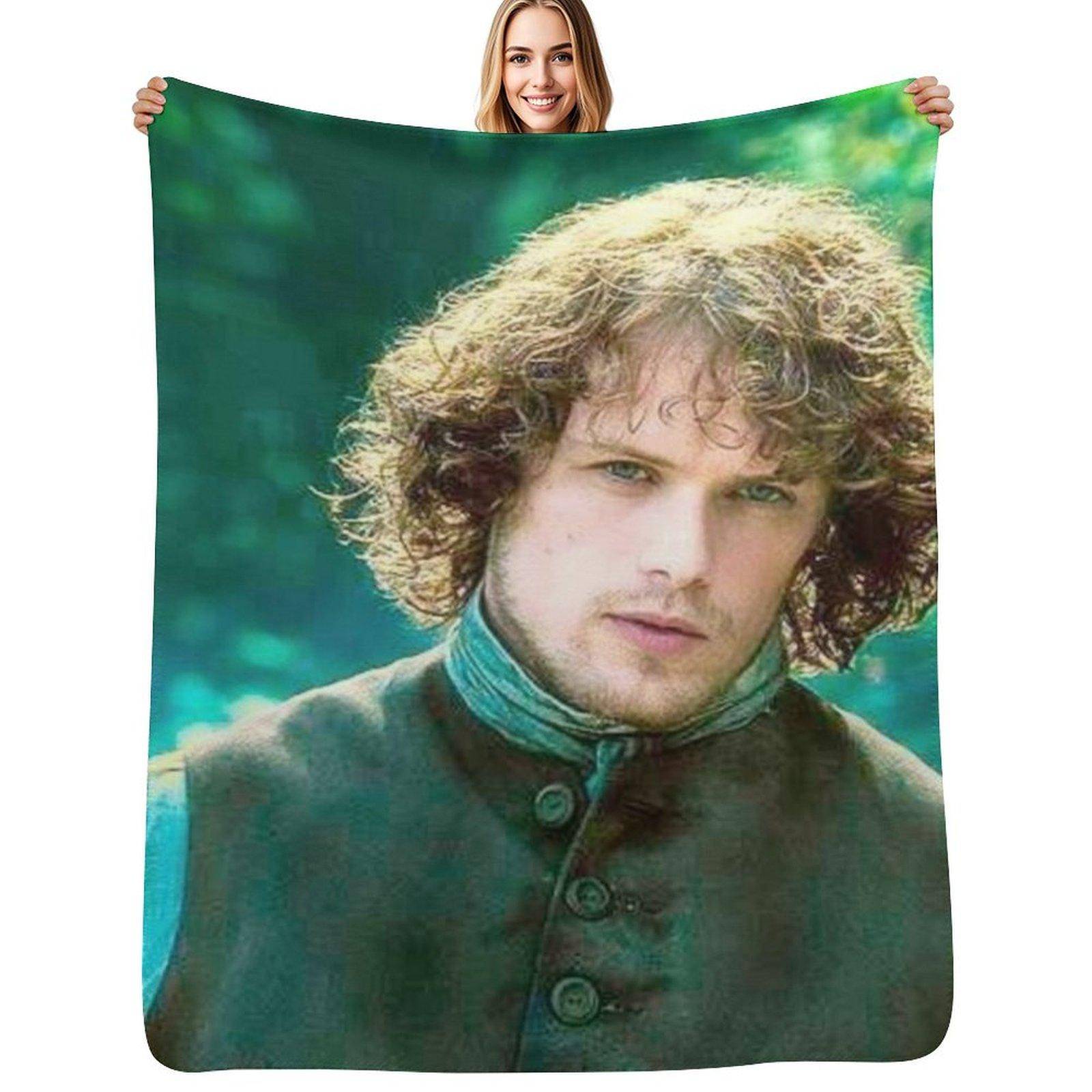 Sam Heughan Throw Blanket Fade Resistant Durable Throw Blanket