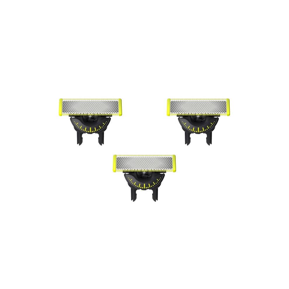 3-pack 360-graders rakbladsersättning för Philips OneBlade, vassa och hållbara rakhuvuden