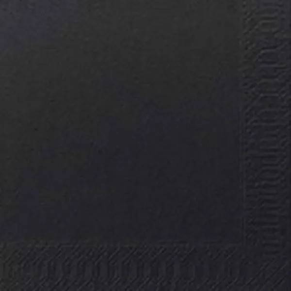 Duni Tissue Serviet 3 lags 1/4fold Sort 24x24cm 2000 stk
