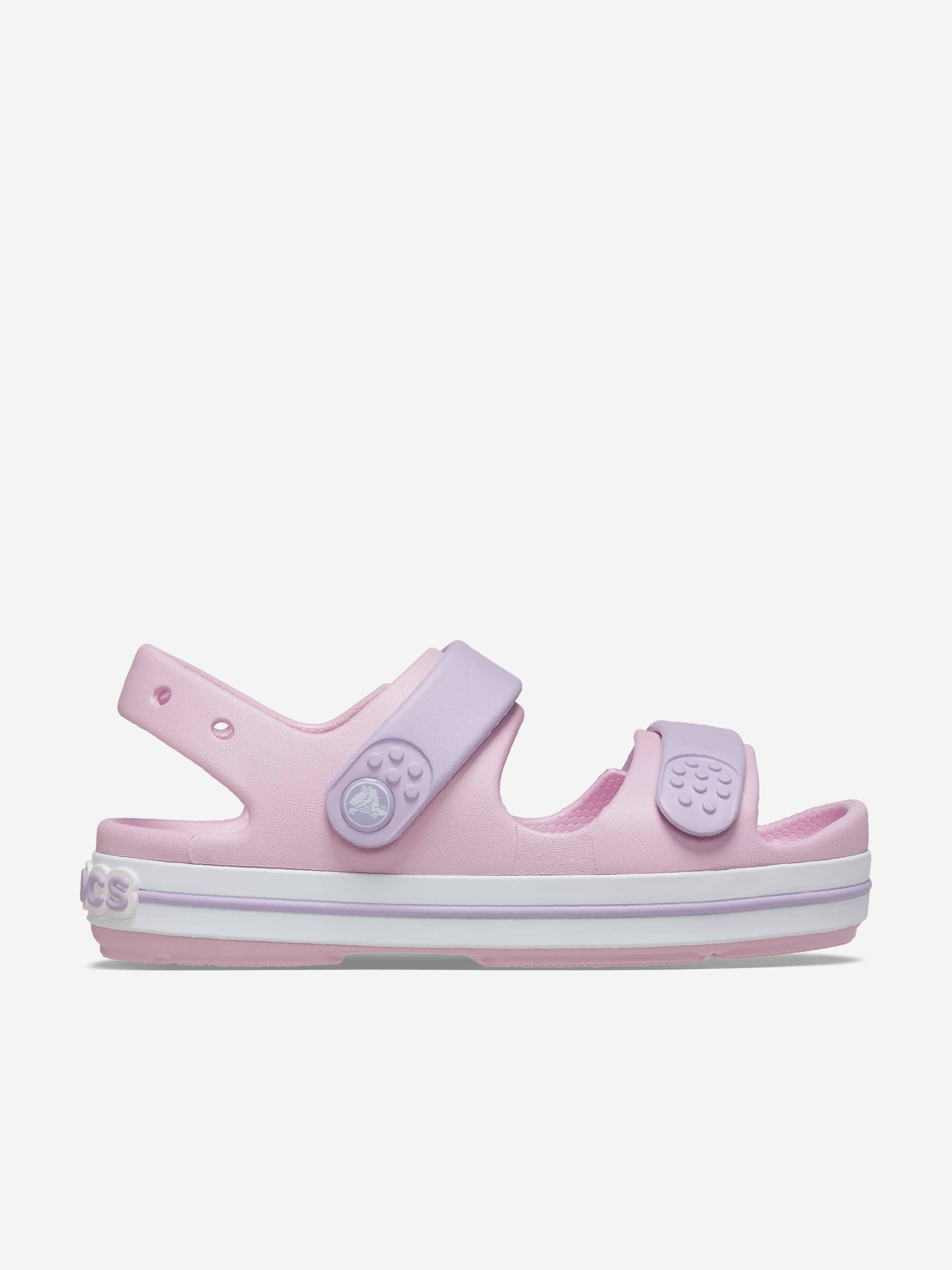 Crocs Girls Crocband Cruiser Sandal in Pink - Pink / EU 32 - 33 UK 1 US 1 (EU 32 - 33 UK 1 US 1)