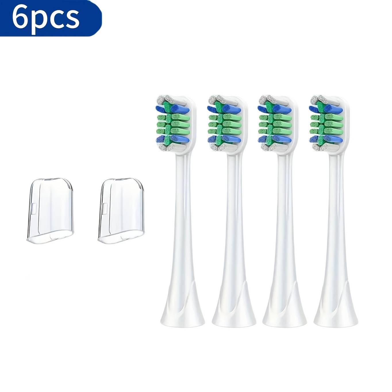 TEMU 6/12 Pack Electric Toothbrush Replacement Heads, Compatible With Sonicare, Replace Hx3/6/ C2 C3 Professional Electric Toothbrush Brush Heads, Soft Brush Heads, Deep Cleaning To Protect Gum Health