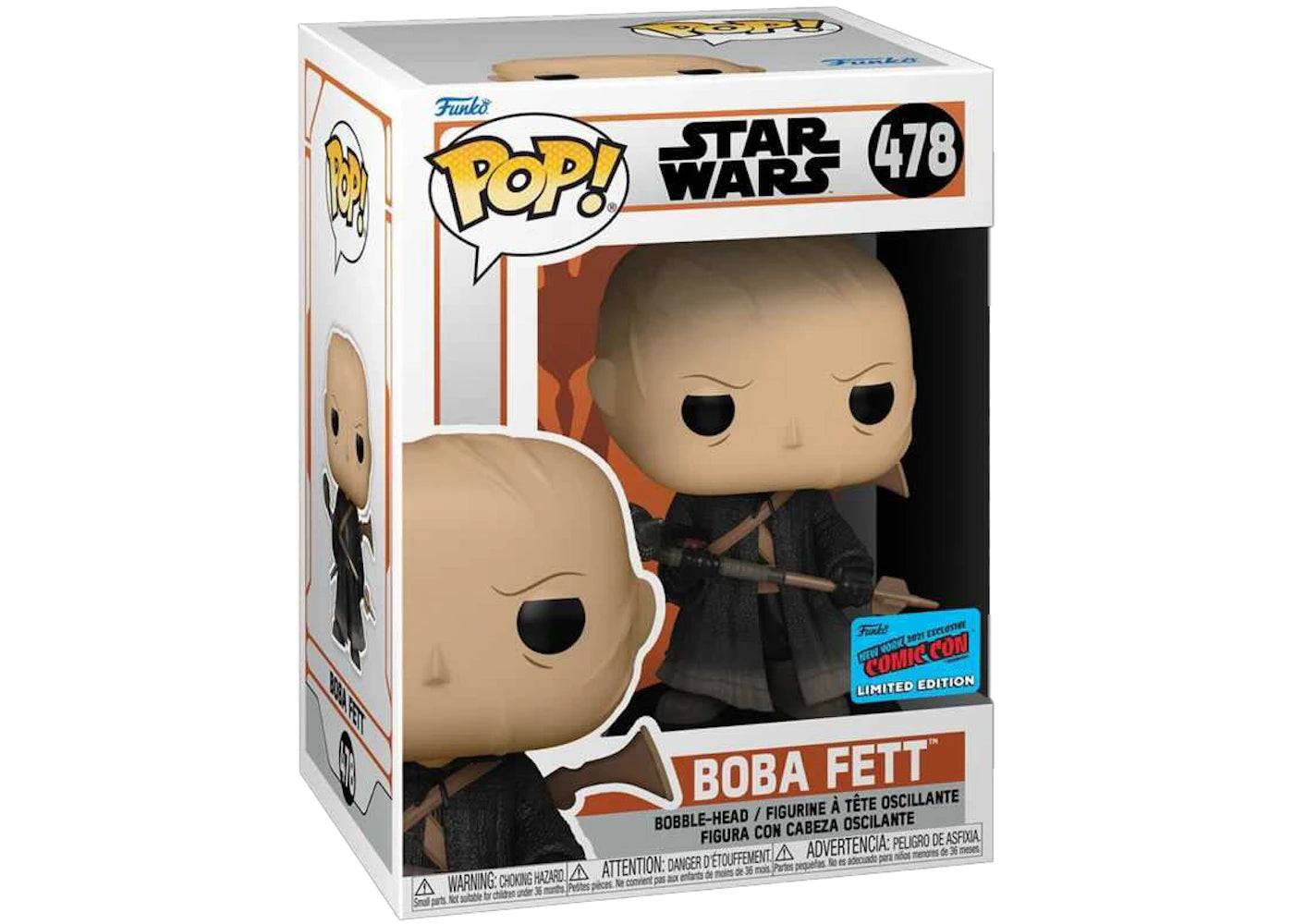 Funko Pop! Star Wars Boba Fett (Unmasked) 2021 NYCC Exclusive Figure #478 - One Size