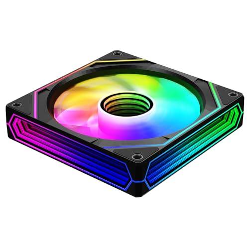 TZMRIT Prism 6 Pro Reverse Flow ARGB 120 mm, tresidig oändlighetsspegel, 5 V 3PIN ARGB-fläkt svart