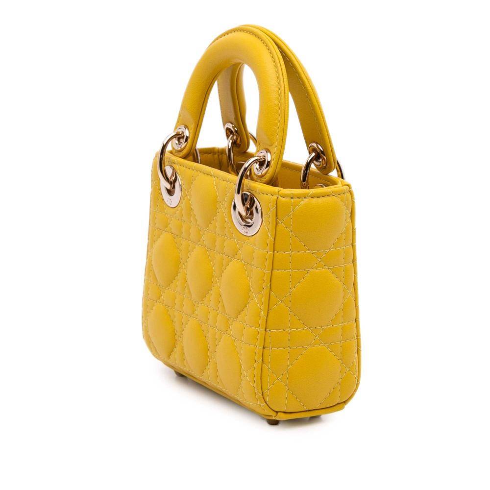 Dior Vintage Lady Stl. - Handväskor Från Magasin - Yellow (L 11cm x W 12cm x D 5.50cm)