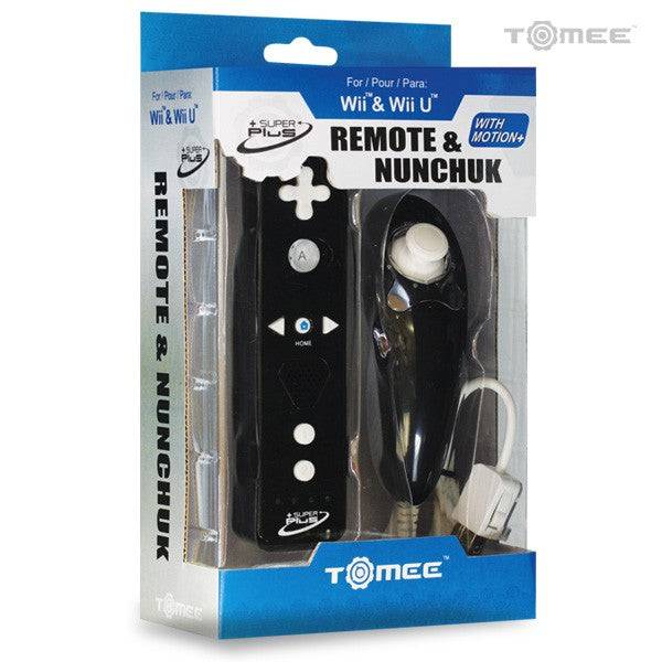 Wii U- Wii Remote & Nunchuk Super + Pack (Black) (Tomee)
