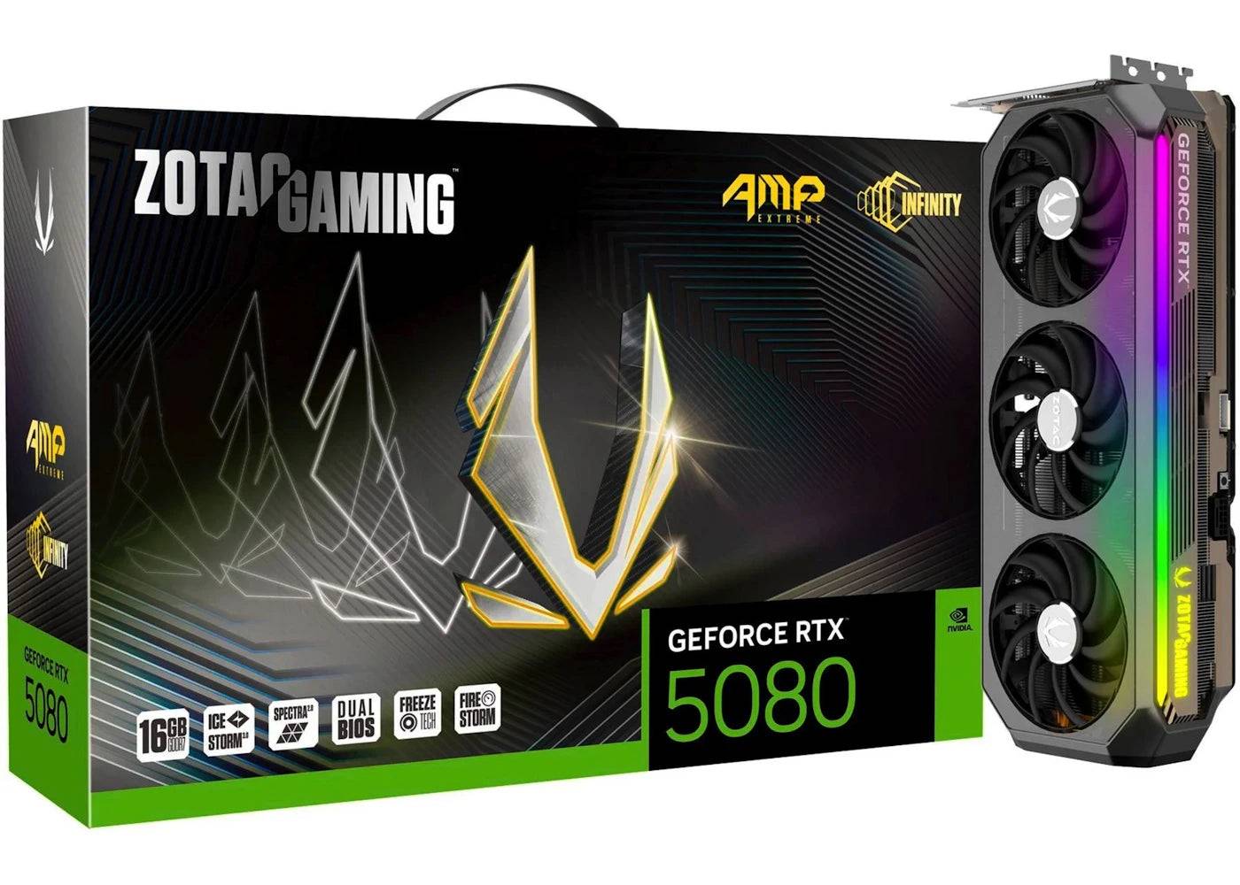 NVIDIA ZOTAC GeForce RTX 5080 AMP Extreme INFINITY ZT-B50800B-10P - One Size (One Size)