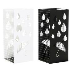 Paraplyställ DKD Home Decor Svart Metall Vit (19.5 x 20 x 47.5 cm) (2 pcs)