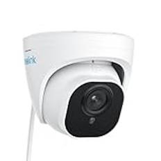 Reolink Säkerhetskamera Utomhus, IP PoE Dome Övervakningskamera, 2.8mm Objektiv 100 ° Vidvinkelvy, Smart person/fordonsdetektering, 100ft 5MP HD IR Nattvision, RLC-520A