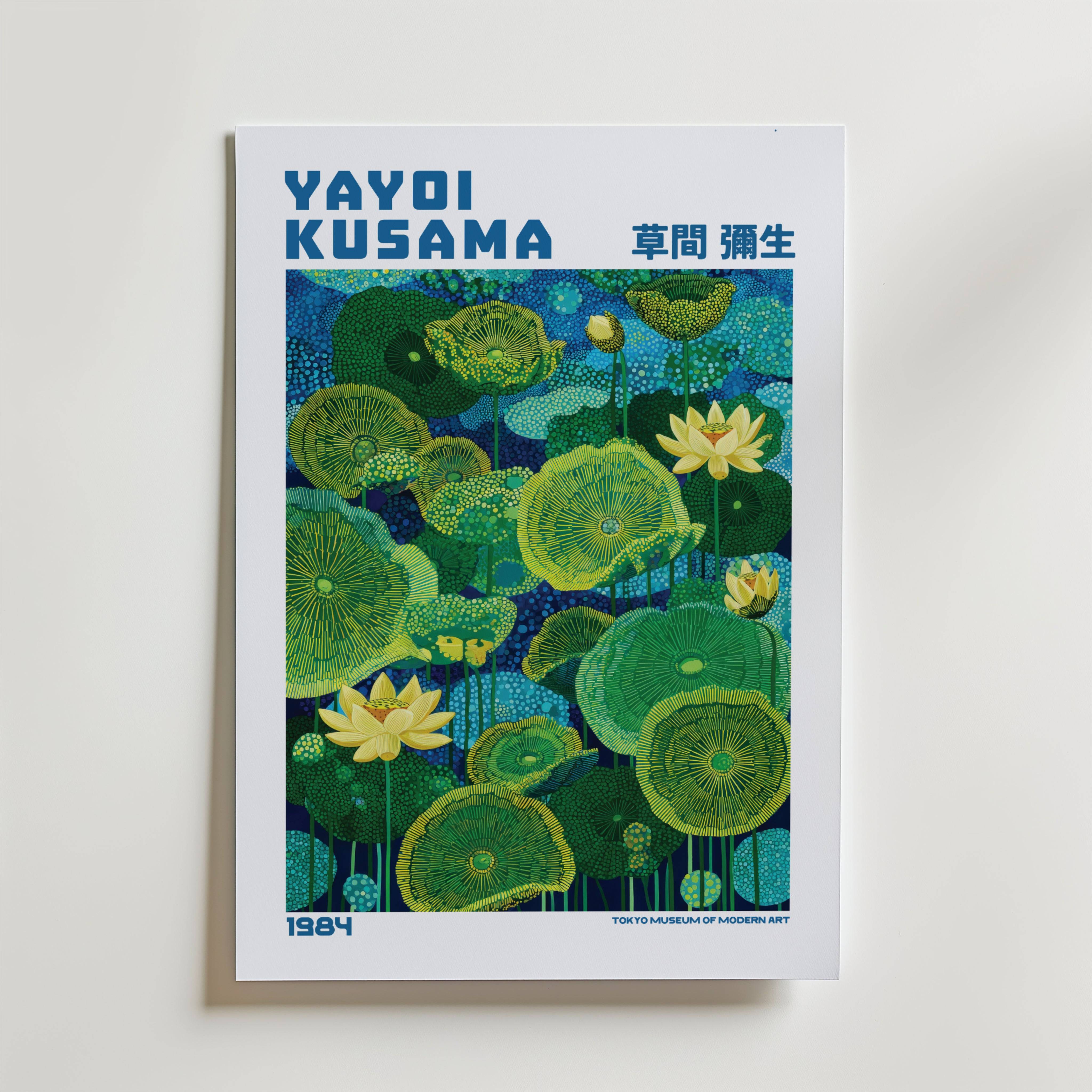 Yayoi Kusama Emerald Lotus Garden 1984 Poster - Fine Art Poster 50x70 cm