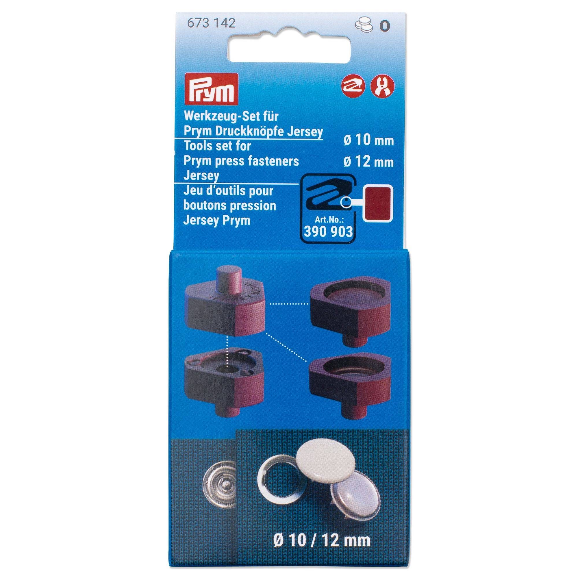 Prym Vario Tool, værktøj til jersey trykknapper, str: ø10+12mm..