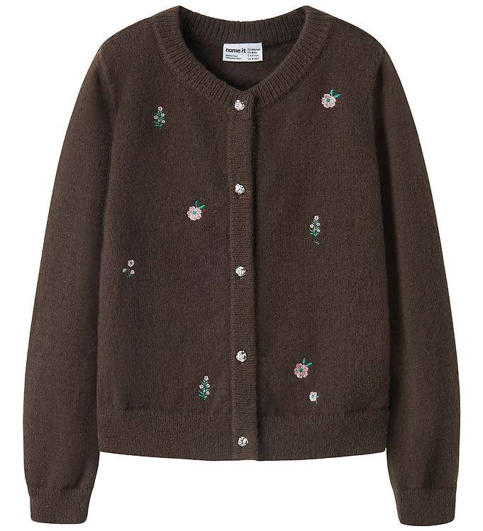 Name It Tröja - Stickad - NkfNellie - Chocolate Brown - Name It - 6 år (116) - Tröja