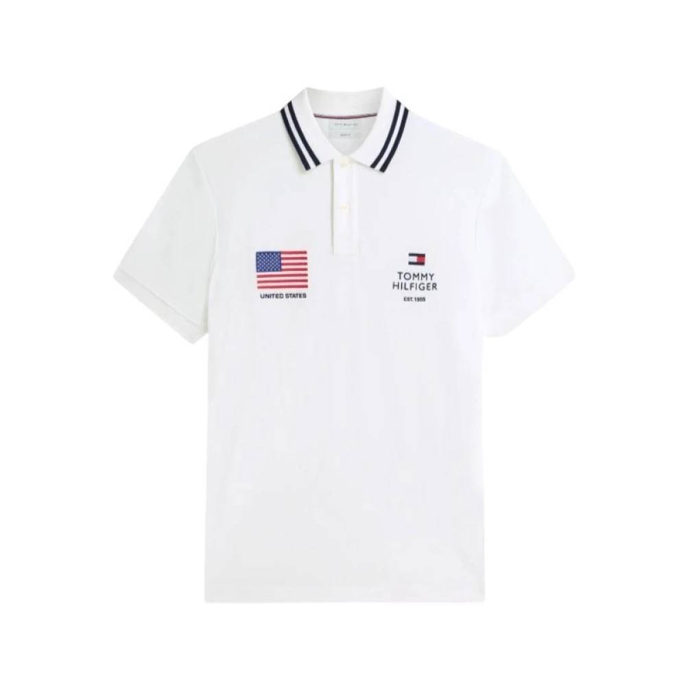 Tommy Hilfiger Polo T-shirt - Toppe - Herre - Hvid - M - Bomuld