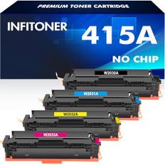 4er-Pack 415A 415X Kompatible Ersatz für HP Color Laserjet Pro MFP M479fdw M479dw M479dn M479fnw M479fdn M454dn M454dw M479 M454 W2031A W2032A W2033A Multipack W2030A W2030X Kein Chip