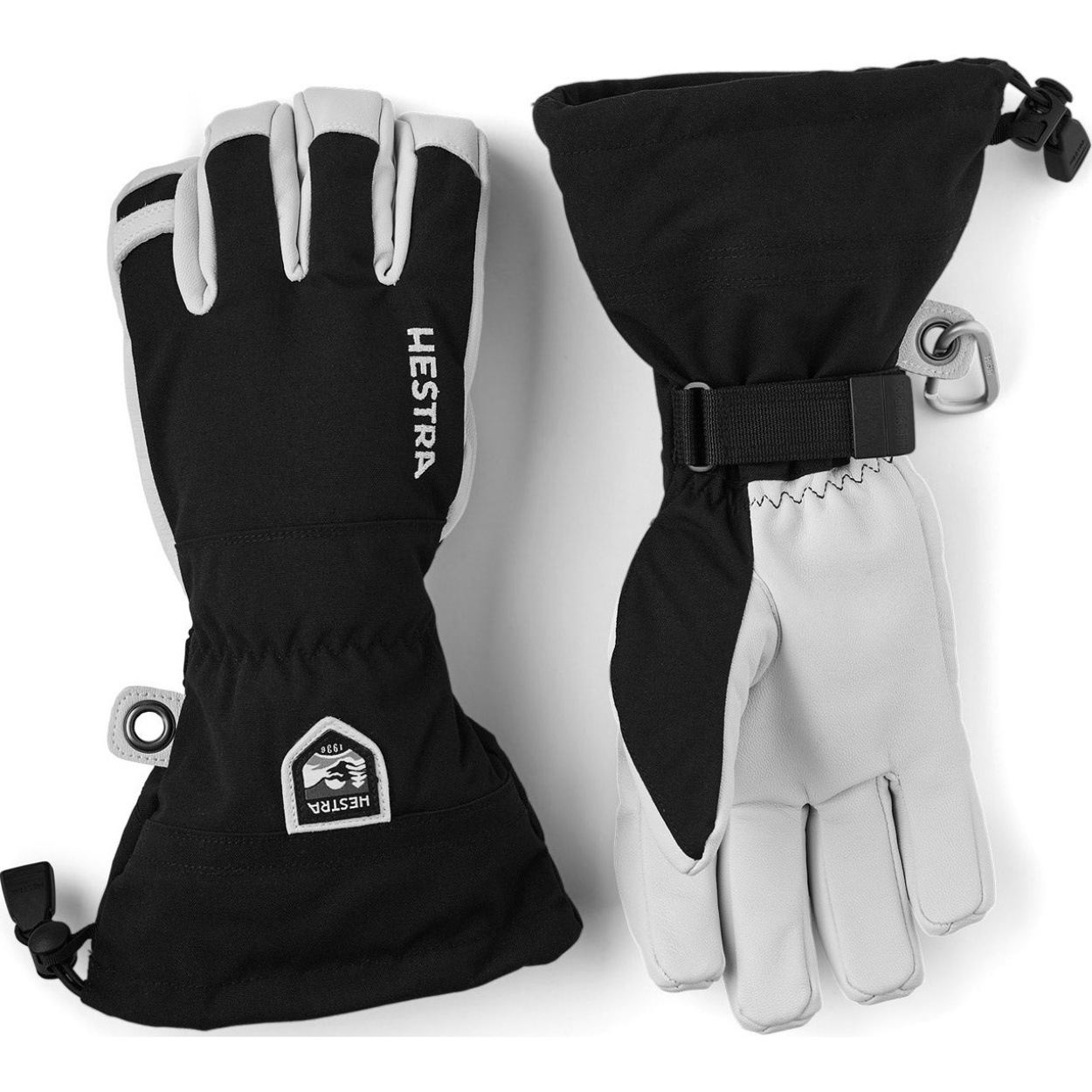 Hestra - Army Leather Heli Ski 5-Finger handsker - Herre  - 11  - Sort