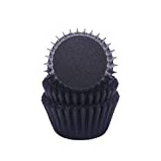 Miss Bakery's House® Mini-muffinsformar – standard – Ø 32 mm x 20 mm – svart – 200 stycken – bakformar i papper – cupcakes, muffins och praliner