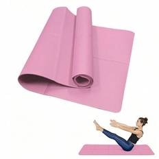 4 mm tjock EVA Yogamatta Träningsmatta Pilates Gymnastikmatta Träningsutrustning (rosa) (173*61*0,4cm)