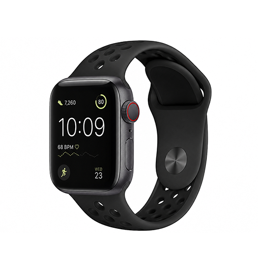 Apple Watch (42/44/SE/45/46/49mm) - 4Run™ Silikone Løbe Sportsrem - Sort
