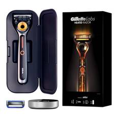 Gillette Labs Heated Laser Travel Kit Set Main Body 2 Replacement Blades Charger Travel Case Shaving Razor 4 Piece Assortment + + + Men's