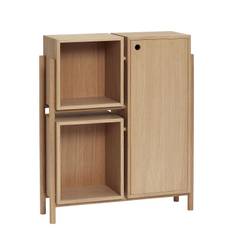 HÜBSCH Cube Console Table Natural |Beige |76X25X90 cm