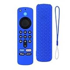 SEIAIYG Fodral kompatibelt med Amazon Fire TV Stick 4K (2:a generationen)/Fire TV Stick HD, lätt mjuk silikon fjärrkontroll fodral skydd, halkfri, stötdämpning – blå