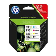HP Original Tinte Nr. 932XL Black und Nr. 933XL Color Pack 4 Stück für HP Officejet 6100/6600/ 6700