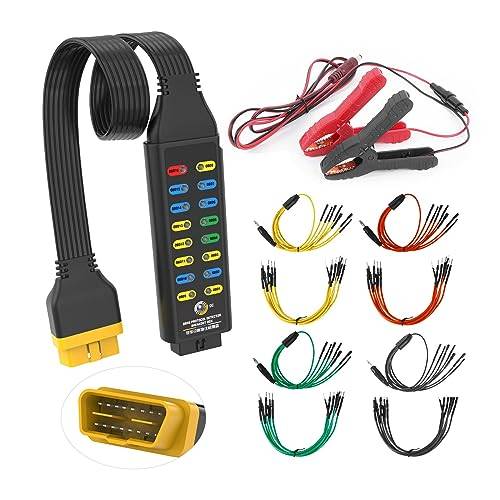 OBD2 Breakout Box, Automotive OBDII Protocol Detector Kommunikation/Ström/Ground Detection Breakout Box 16-pin CAN 17,7 tums kabelfeldiagnos avsökningsverktyg med universell ledningsbygel och klämmor